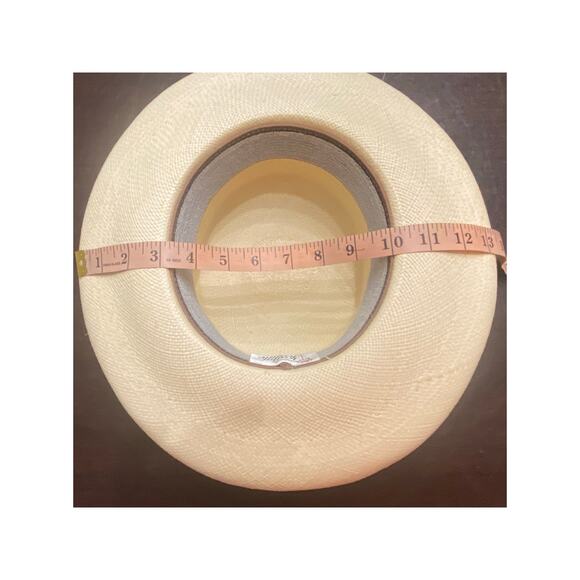 Kathy Jeanne Handwoven Straw Panama Hat Wide Brim Natural Boho Resort Coastal main image 2